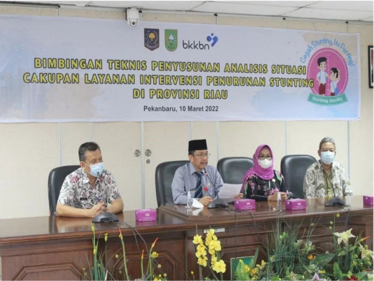 DPPKBP3A Kampar ikuti BIMTEK Penyusunan Analisis Situasi Cakup Layanan Intervensi Penurunan Stunting